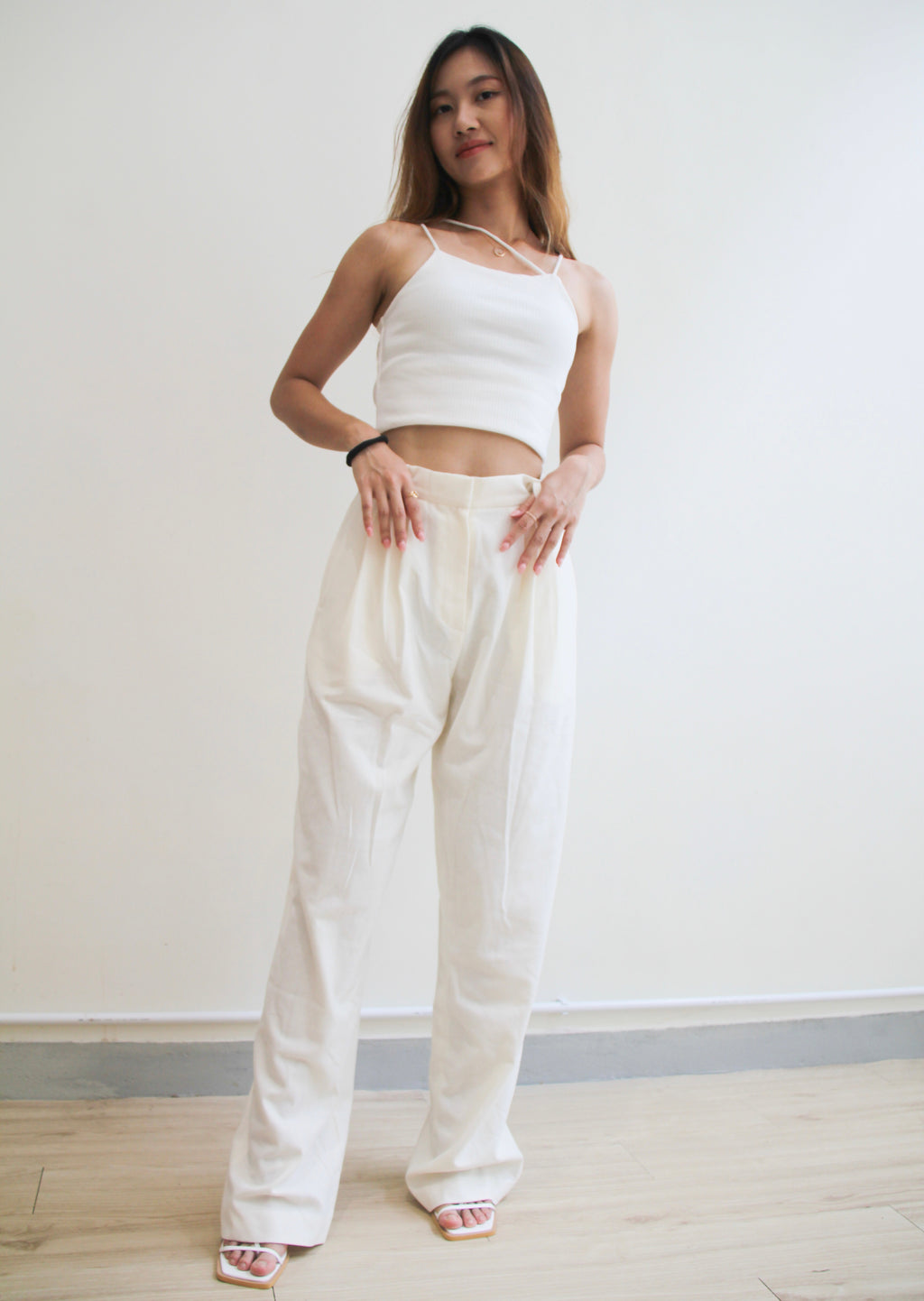 Ivory Tuck Trousers