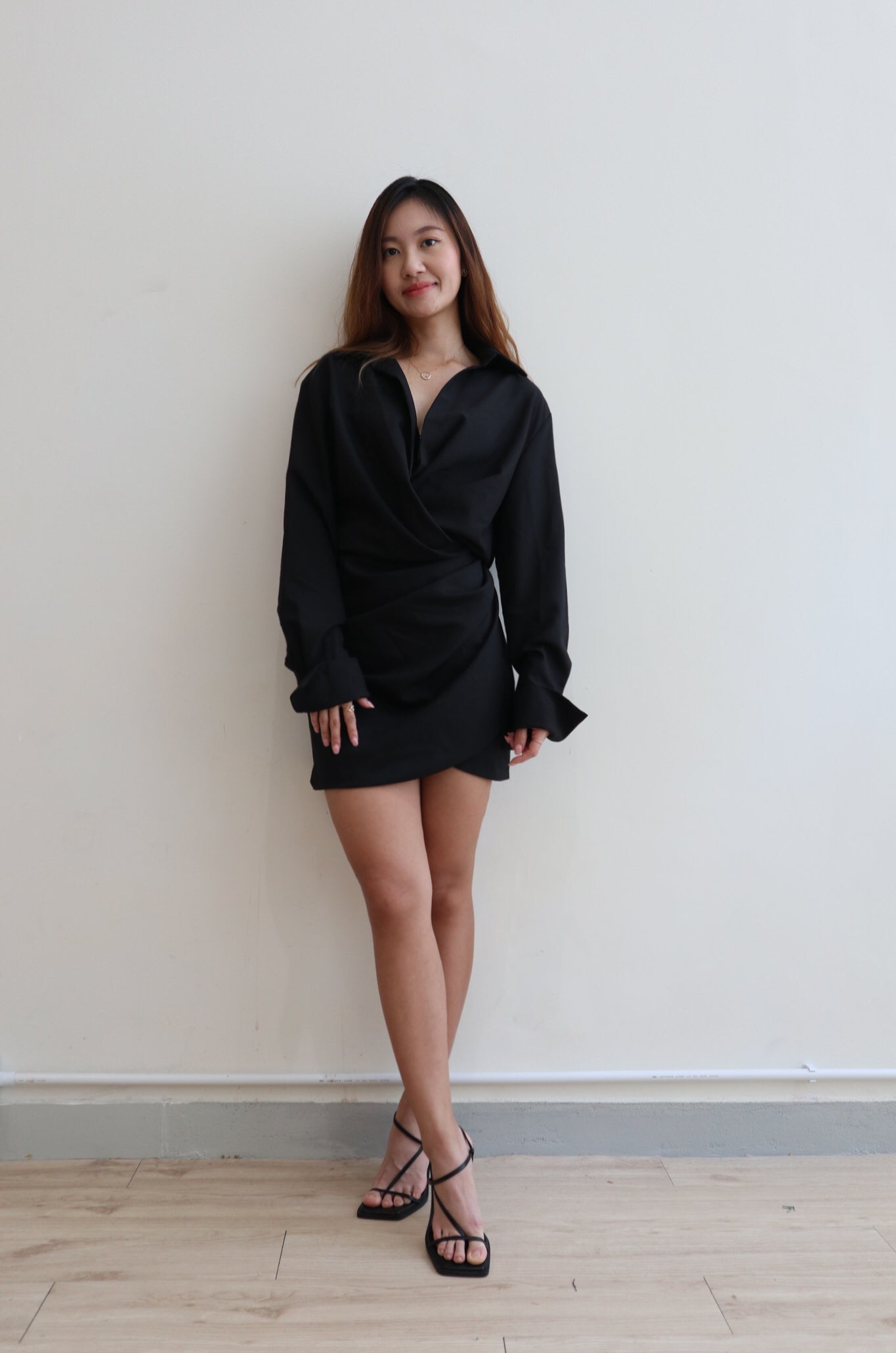 Draped Details Mini Dress