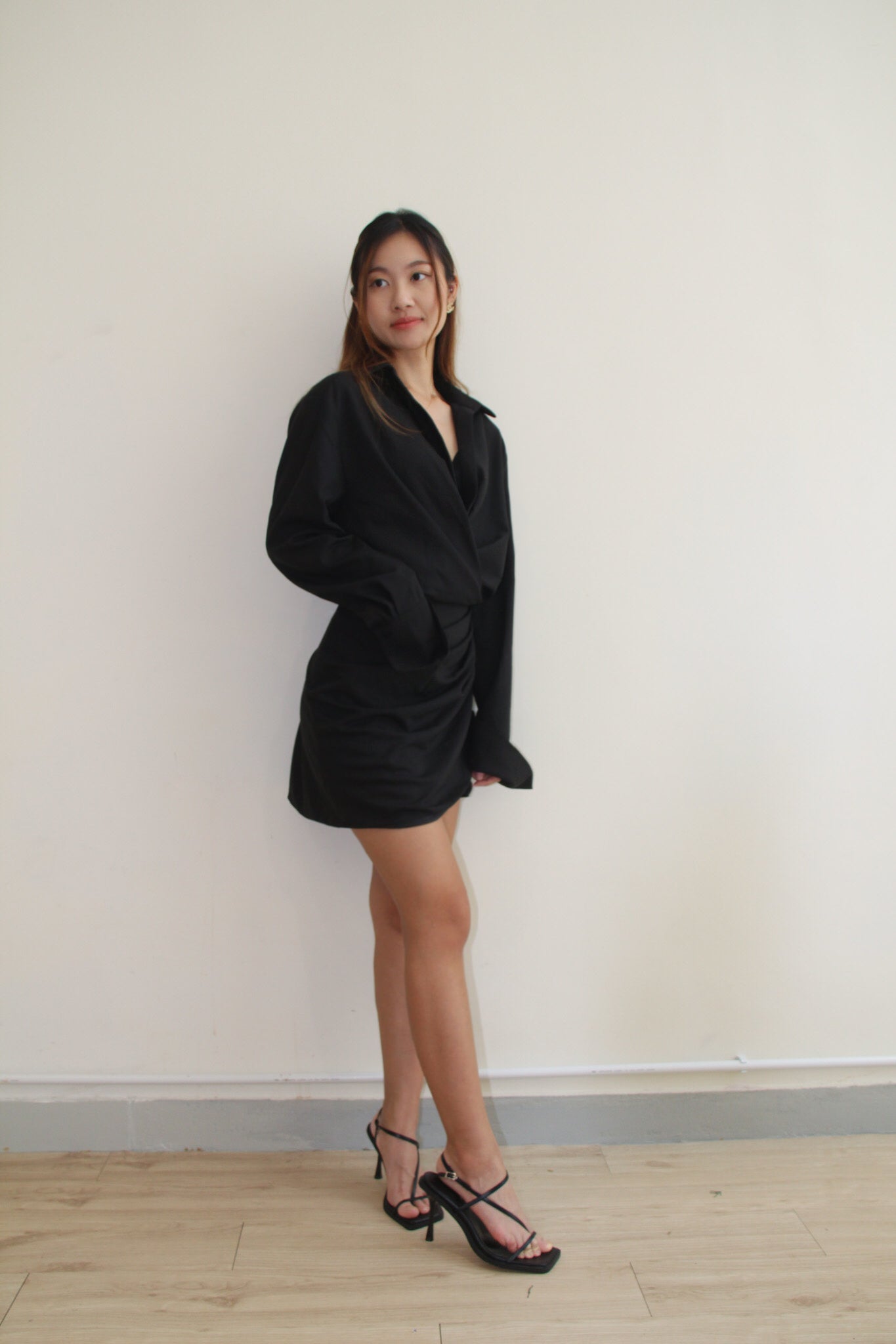 Draped Details Mini Dress