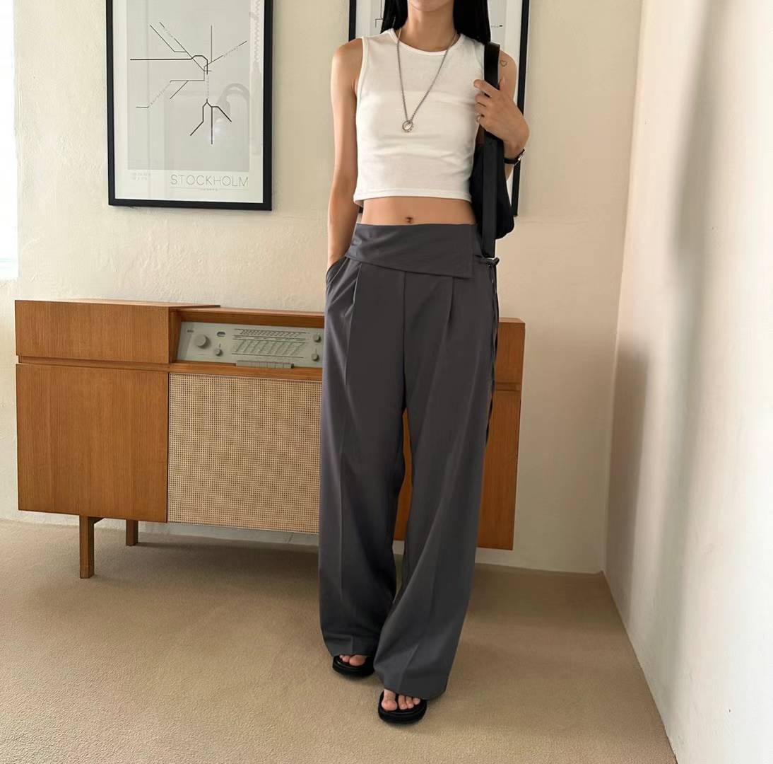 Turndown Waistband Trousers