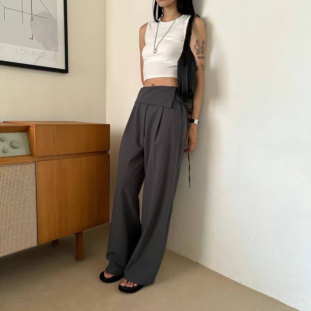 Turndown Waistband Trousers