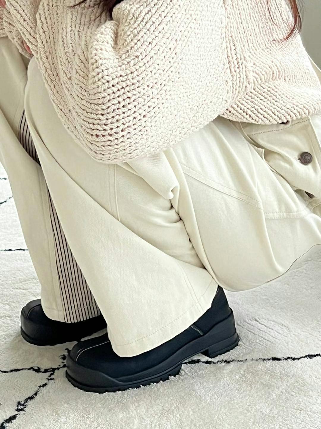 橡膠圓頭厚底鞋