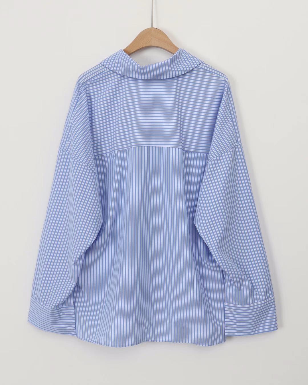 ［OS] Oversized 雙袋口型格襯衫